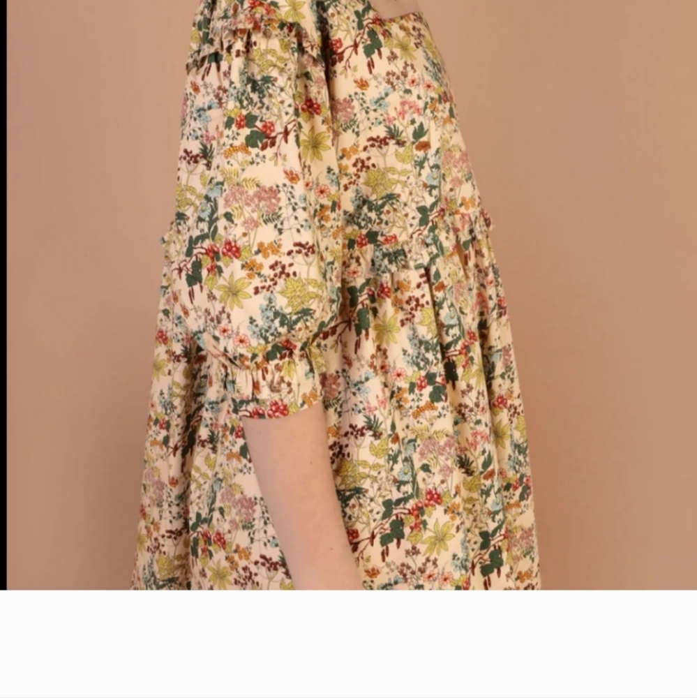 Anthropologie babydoll floral dress